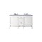 James Martin Vanities Addison 60in Double Vanity, Glossy White w/ 3 CM Charcoal Soapstone Quartz Top E444-V60D-GW-3CSP - alternate 1